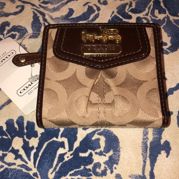 Coach Madison op art mini skinny bifold wallet - Picture 1 of 7